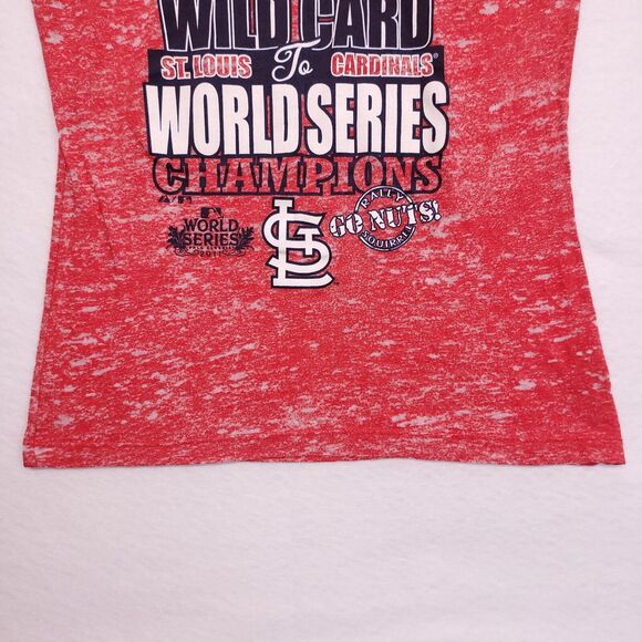 Majestic St. Louis Cardinals Graphic Short Sleeve Shirt Womens Size Small S Red - Picture 7 of 9